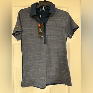 Under Armour Navy Striped Golf Shirt
